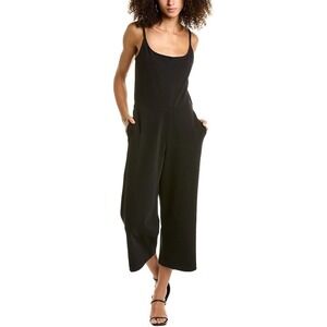 Vince Jumpsuit Womens Size XL Black Sleeveless Scoop Neck w/Pockets 100% Cotton